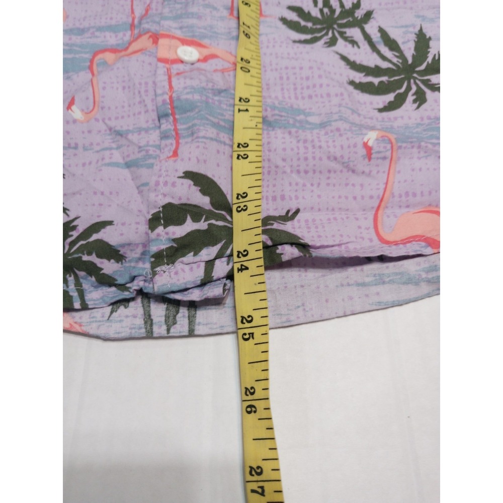 ORIGINAL USE Flamingo Hawaiian Camp‎ Tropical Sz M Men's S/S Button Up Shirt - Picture 5 of 8